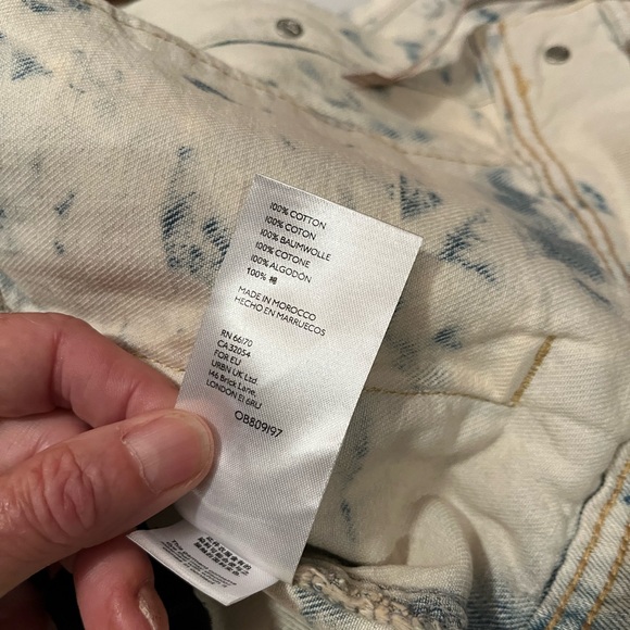 NWT Free People size M Rumors denim jacket in Tie Dye - Picture 11 of 12